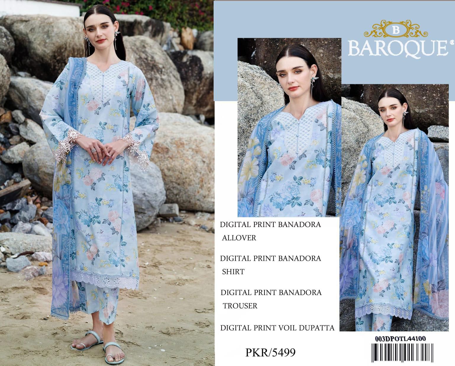 BAROQUE Printed 3Piece Lawn