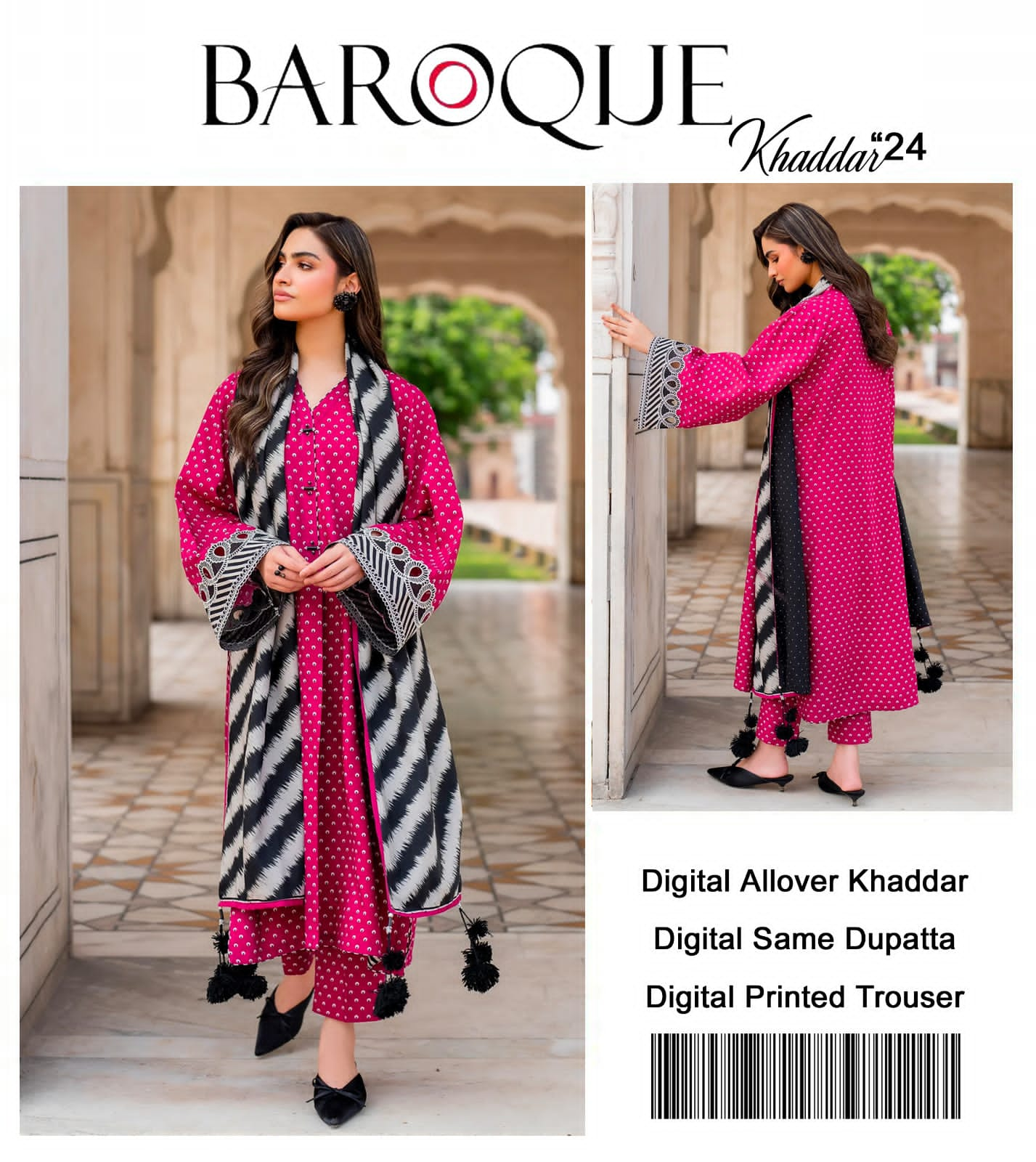 BAROQUE DIGITAL PRINTED KHADDAR