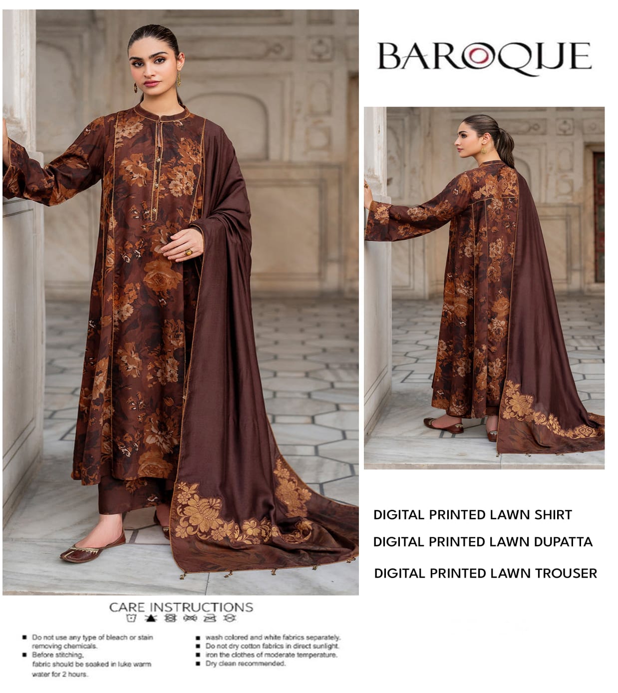 BAROQUE 3 Piece Unstitched Lawn