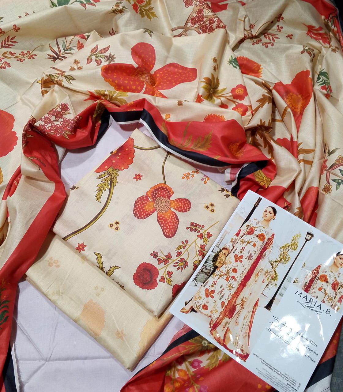 MARIA.B 3 Piece Unstitched Lawn