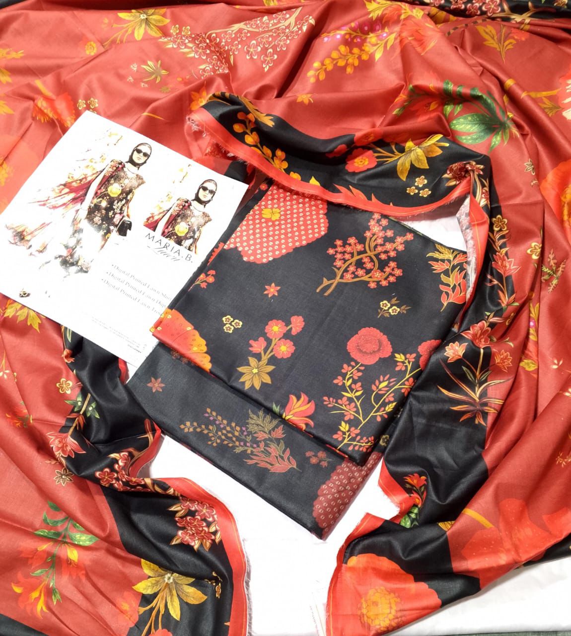 MARIA.B 3 Piece Unstitched Lawn