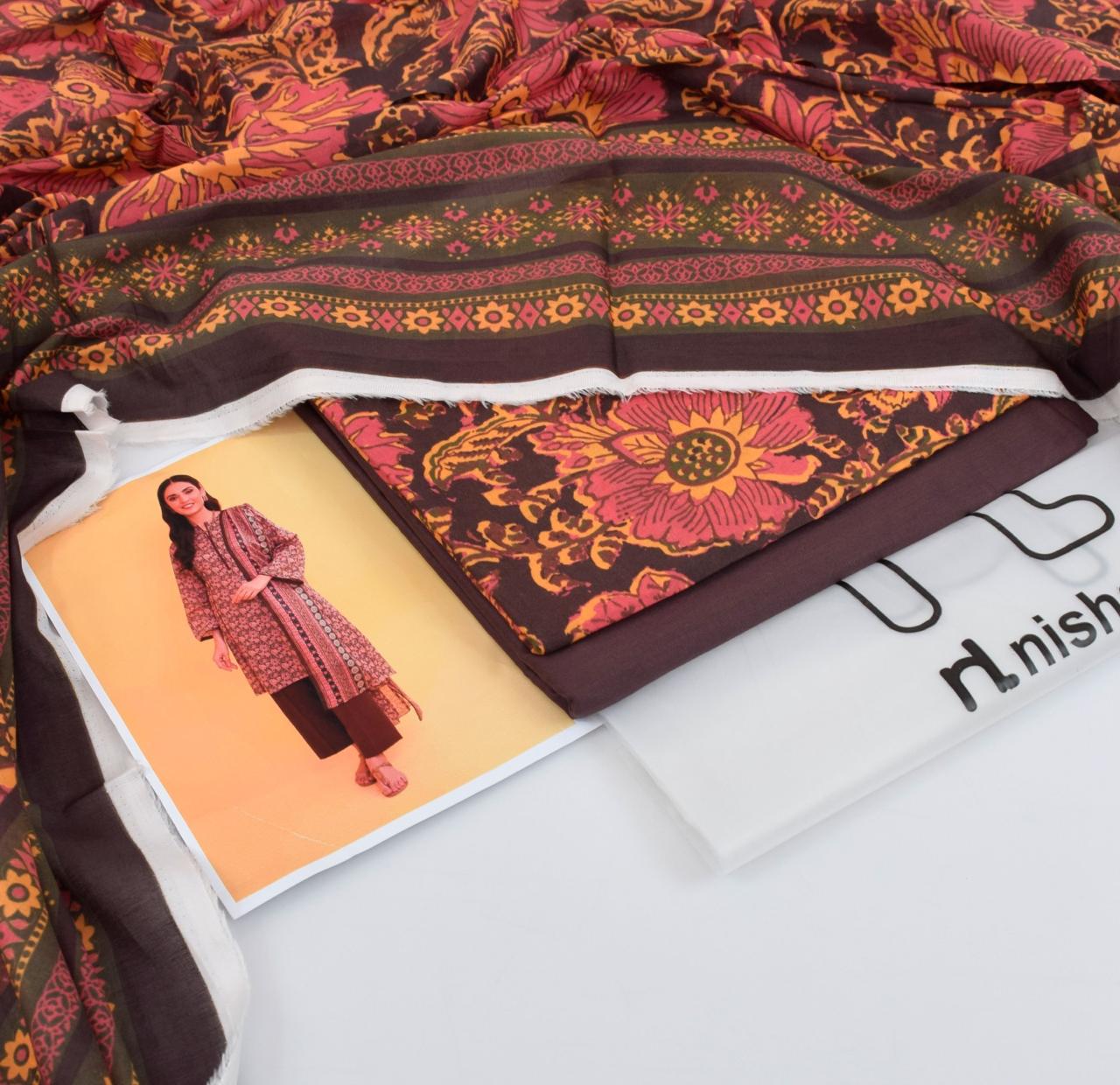 NISHAT Printed Unstitched Lawn