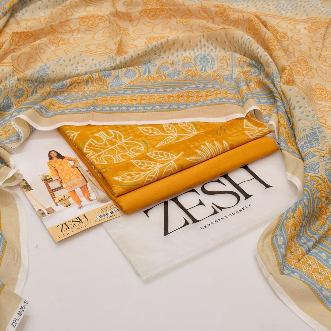 ZESH Unstitched 3 Piece Lawn